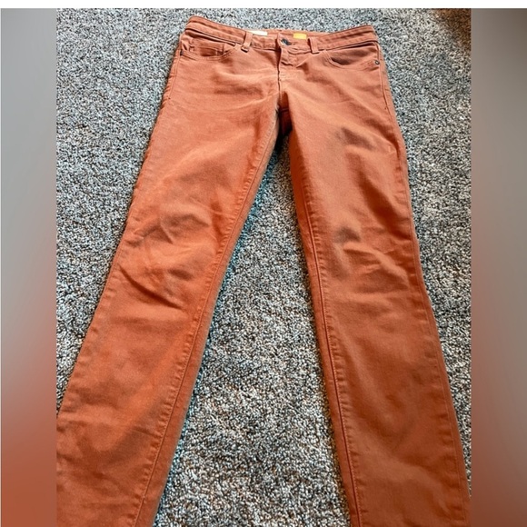 Pilcro Letterpress Anthropologie Orange  Denim Jeans Size 28 - Picture 1 of 4
